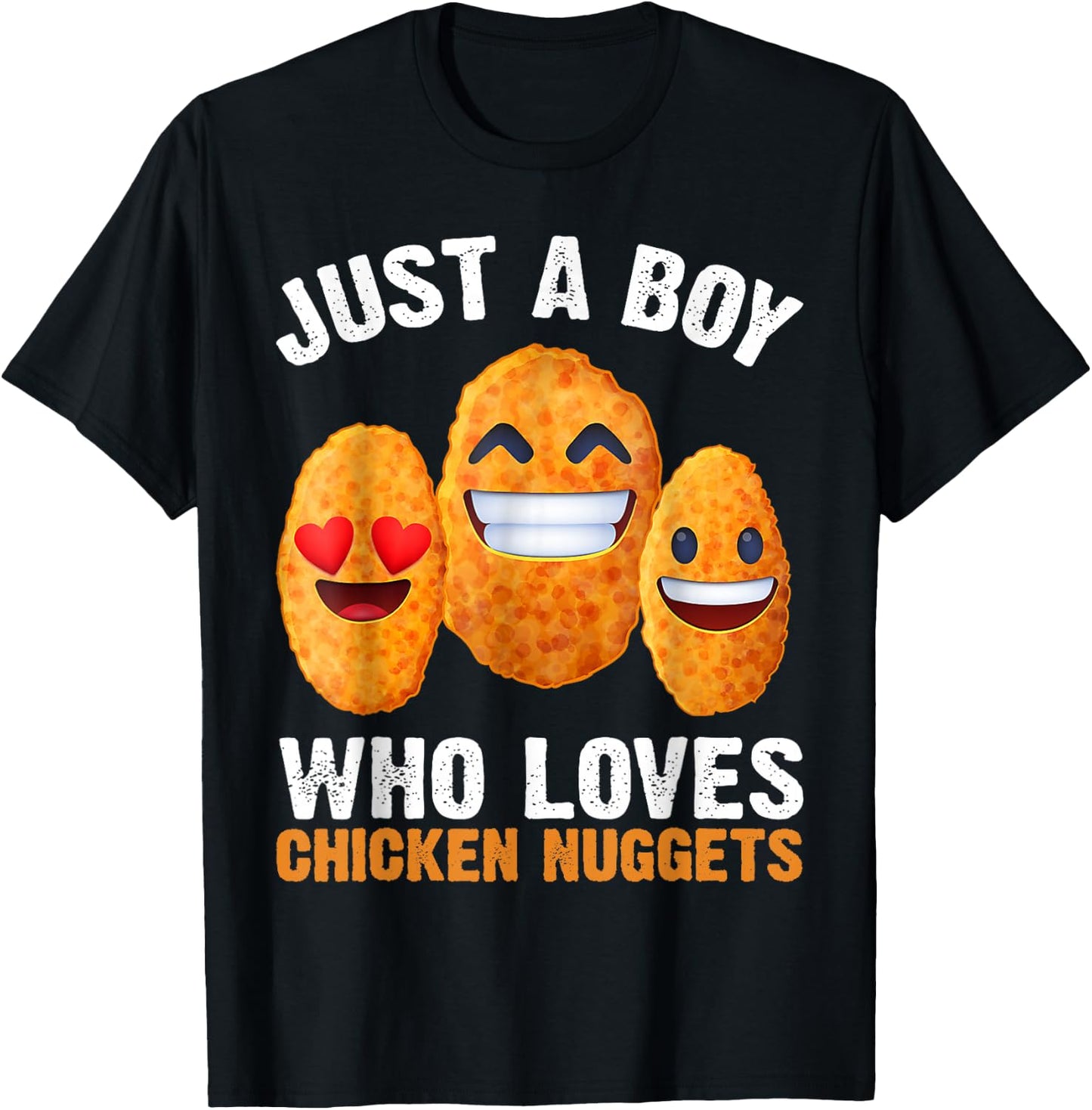 Chicken Nuggets Son Just A Boy Who Loves Chicken Nuggets T-Shirt - T-Shirt | Black