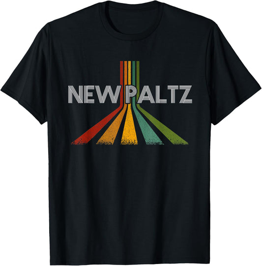 New Paltz New York Vintage Retro T-Shirt - T-Shirt | Black