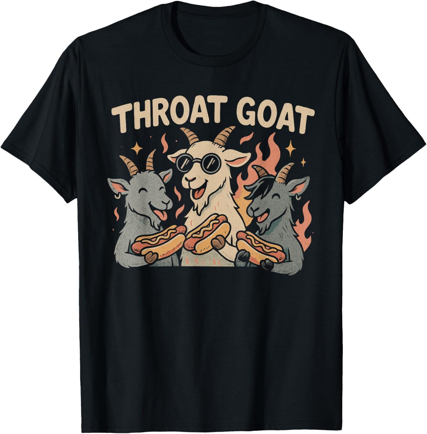 Throat Goat Inappropriate Adult Humor T-Shirt - T-Shirt | Black
