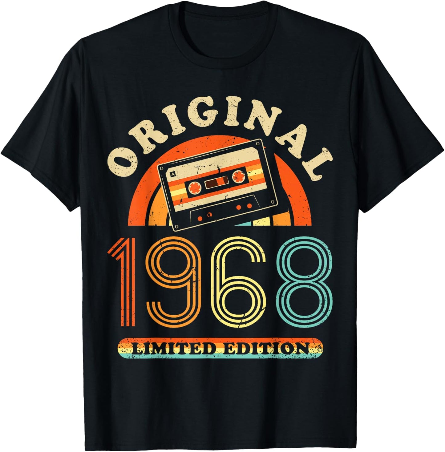 58.Geburtstag Original Männer Frauen Vintage Jahrgang 1968 T-Shirt - T-Shirt | Black