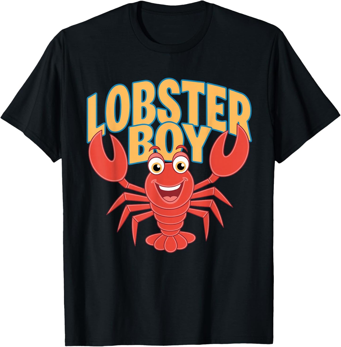 Lobster Boy | Childrens Lobsters Product | Kids Boys Lobster T-Shirt - T-Shirt | Black