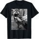 Lustiges schwarz-weißes Meme im Vintage-Stil, Motiv „Katze stiehlt Fischmarkt“ T-Shirt - T-Shirt | Black