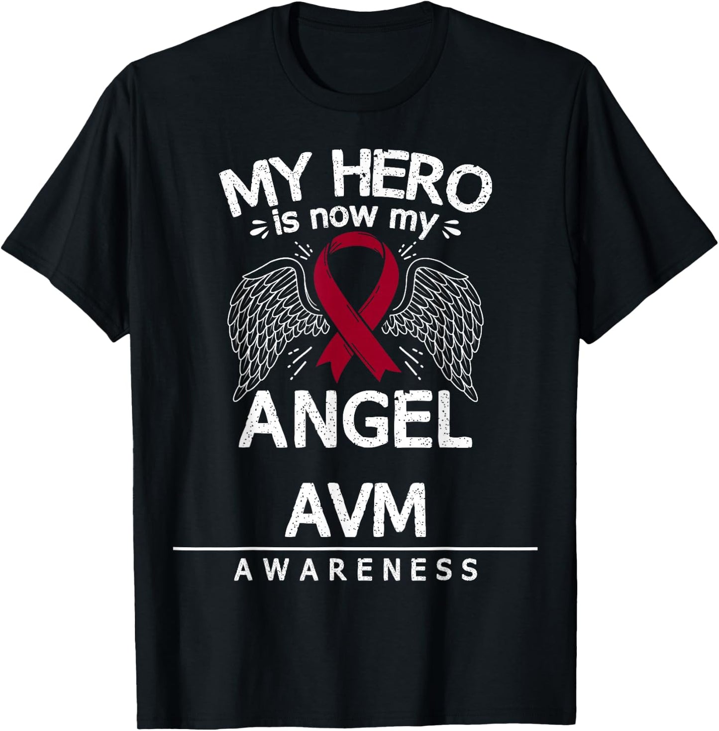 Arteriovenous Malformation Survivor - AVM Awareness Ribbon T-Shirt - T-Shirt | Black