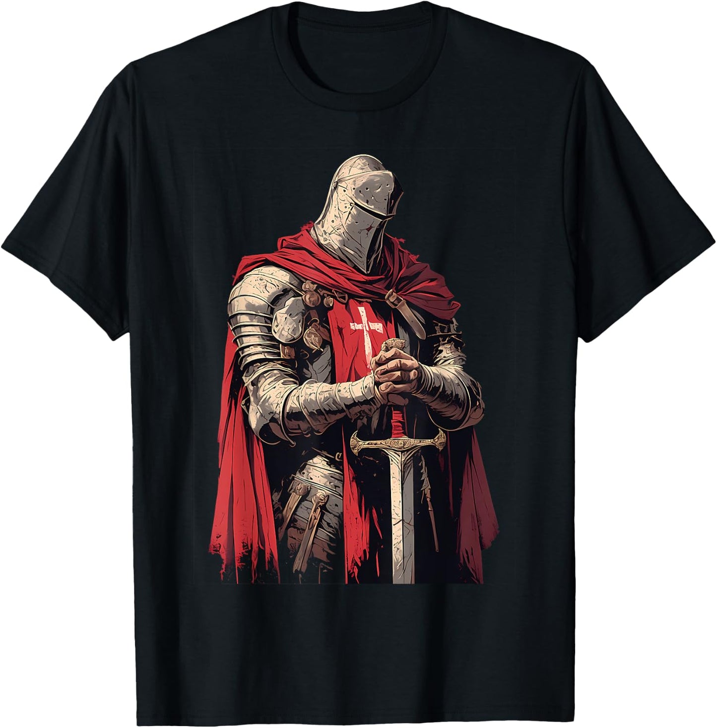 Hospitaller knight Medieval knight Templar knight T-Shirt - T-Shirt | Black