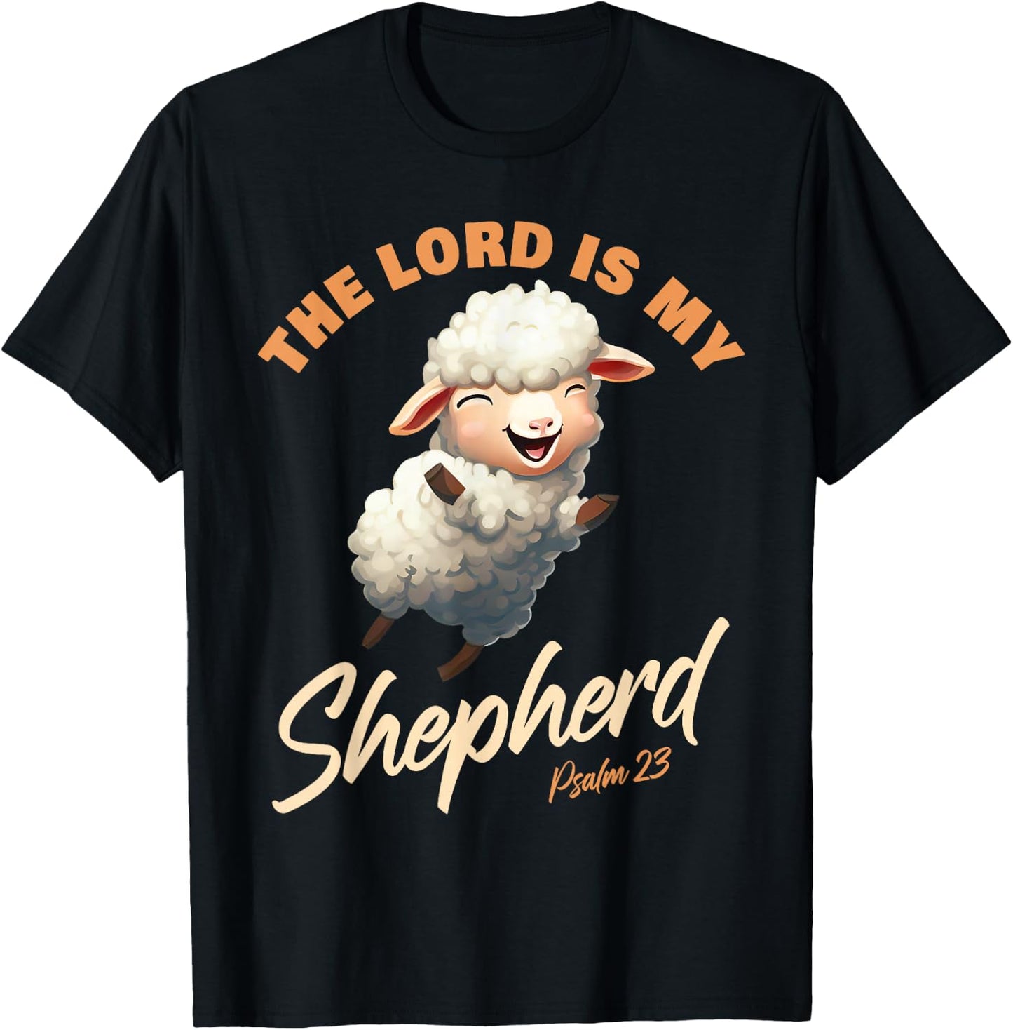 Der Herr ist mein Hirte – Psalmen 23 Christlicher Glaube Vers T-Shirt - T-Shirt | Black