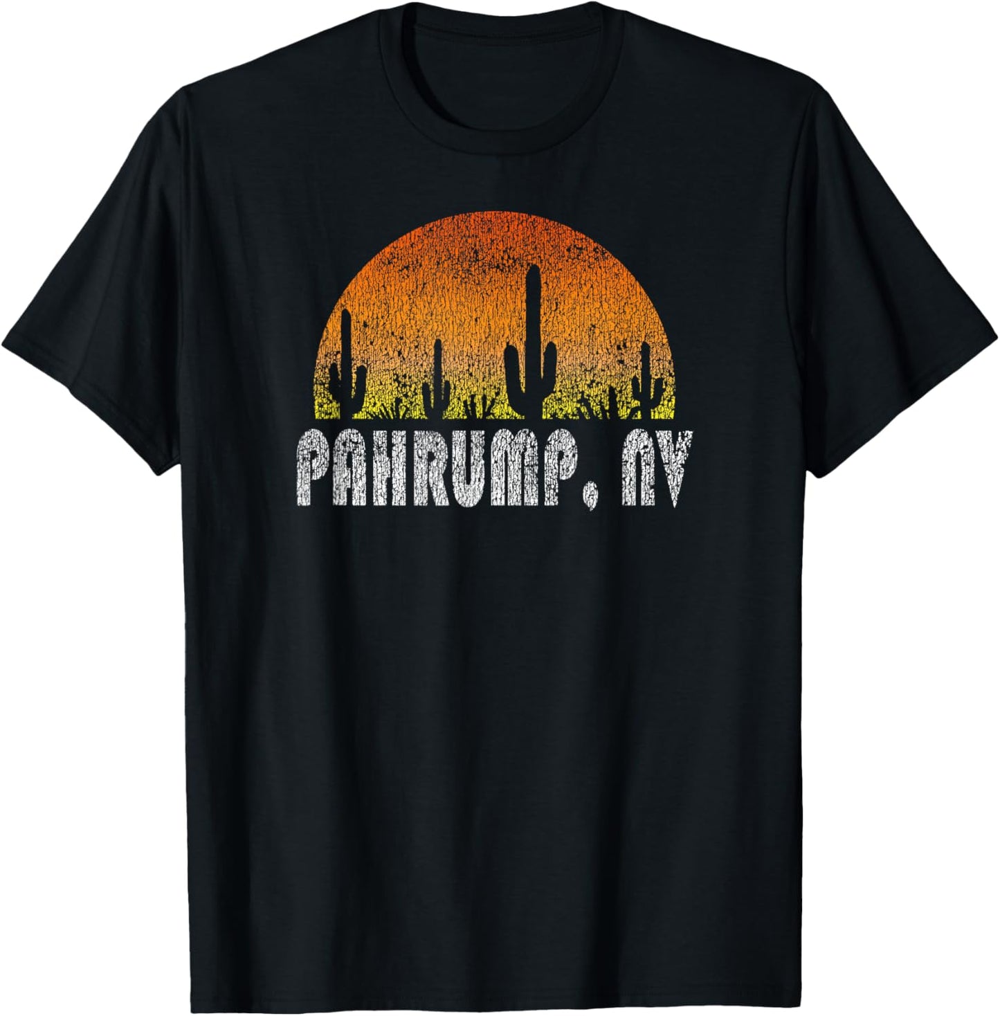 Retro Pahrump Nevada Desert Sunset T-Shirt - T-Shirt | Black