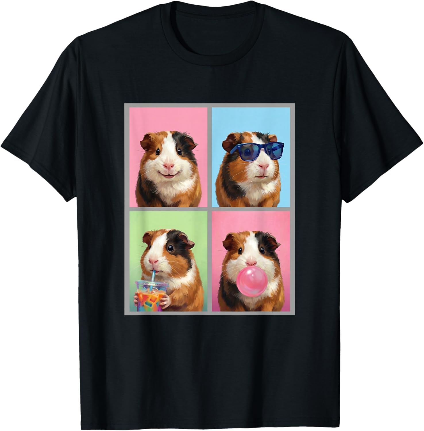 Guinea Pigs Funny Guinea Pig T-Shirt - T-Shirt | Black