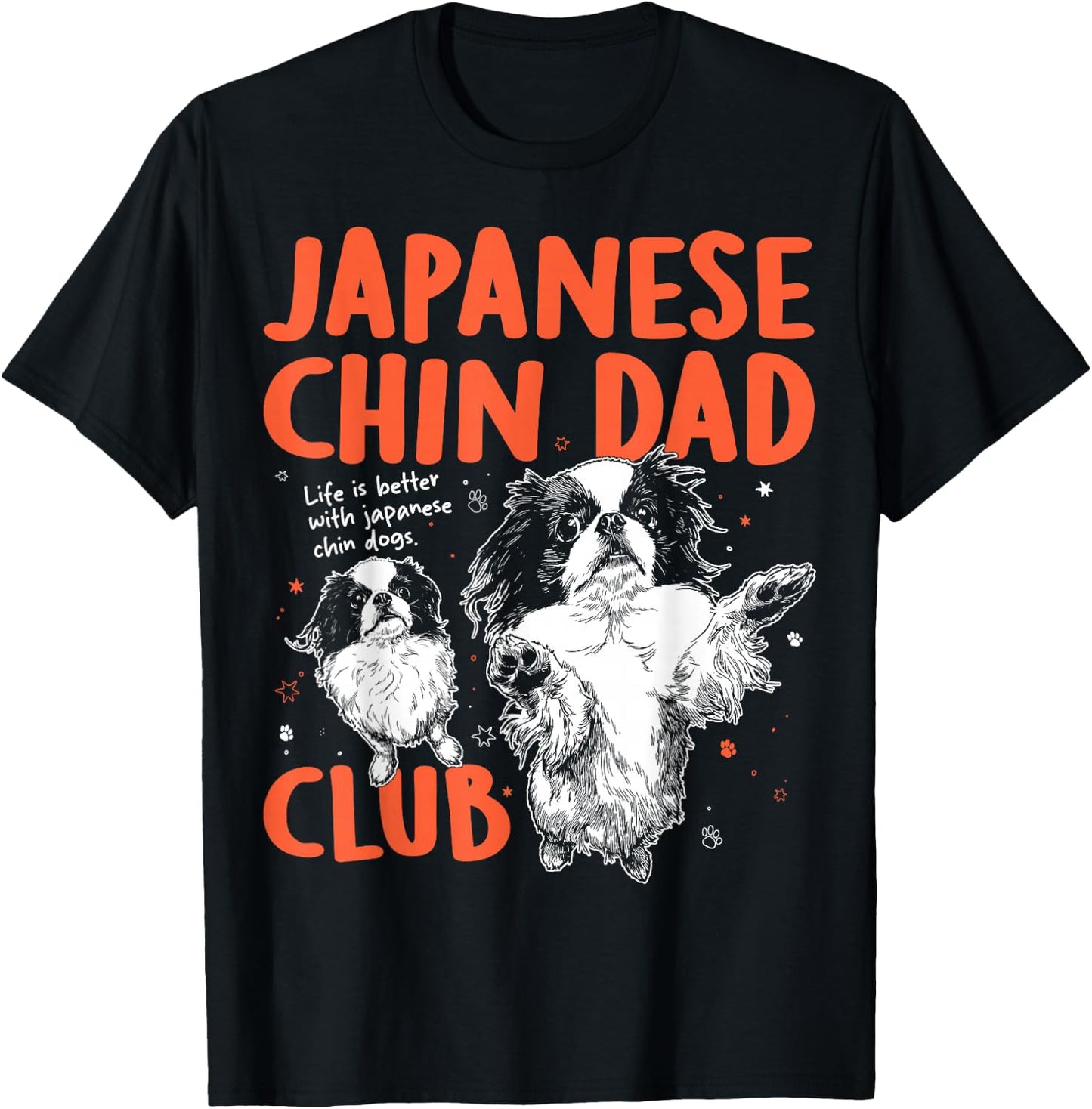 Japanese Chin Dad Club Dog Dad Men Father's Day T-Shirt - T-Shirt | Black
