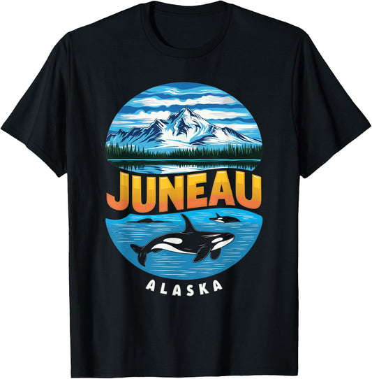 Juneau Alaska Glacier Majesty T-Shirt - T-Shirt | Black