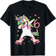 Children's Unicorn Birthday Decoration 6 Years, Birthday Girl 6 Years , black T-Shirt - T-Shirt | Black