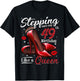 High Heels Stepping Into My 49th Birthday 49 and Fabulous T-Shirt - T-Shirt | Black