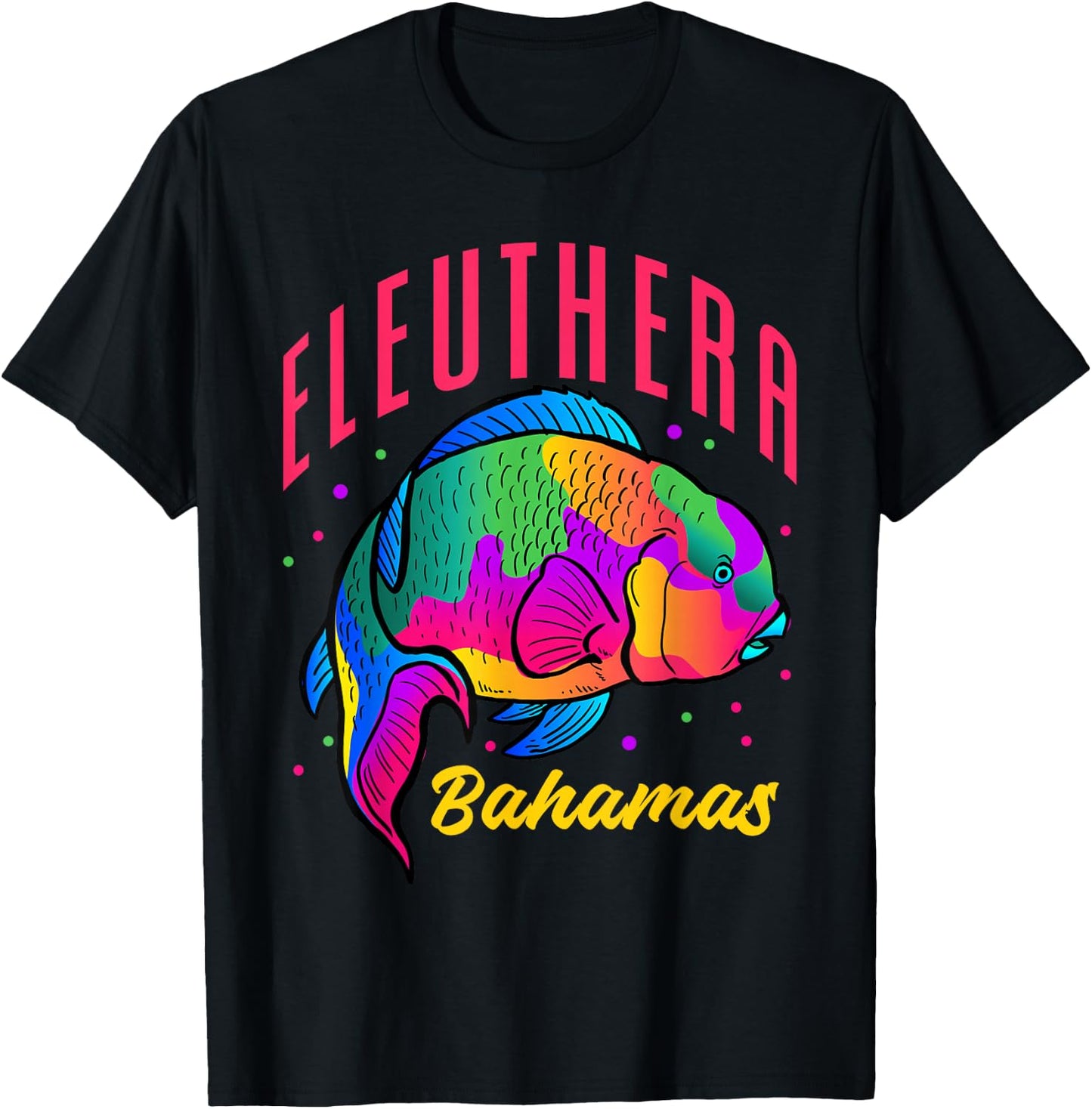 Eleuthera Bahamas Parrot Fish Beach Vacation T-Shirt - T-Shirt | Black