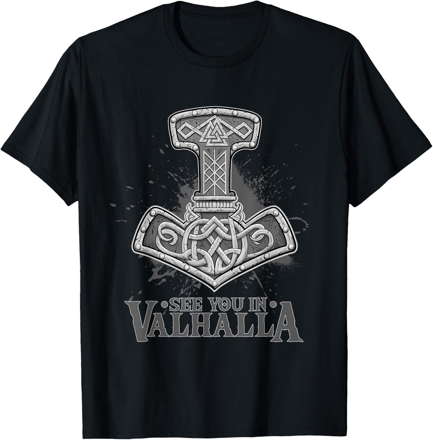 Vikings See you in Valhalla - Design for Celts and Vikings T-Shirt - T-Shirt | Black
