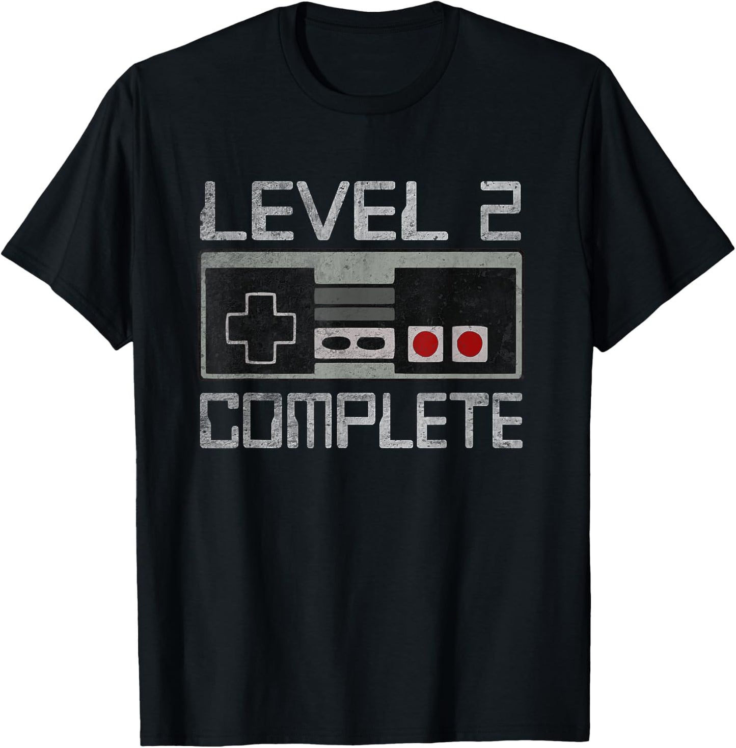 Level 2 Complete 2 Year 2nd Wedding Anniversary Her T-Shirt - T-Shirt | Black