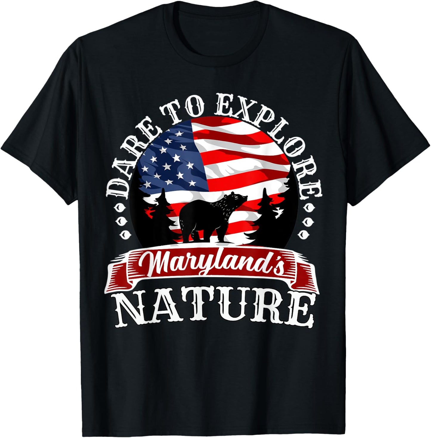 Holiday Vacation On Maryland Mountains Best Camping T-Shirt - T-Shirt | Black