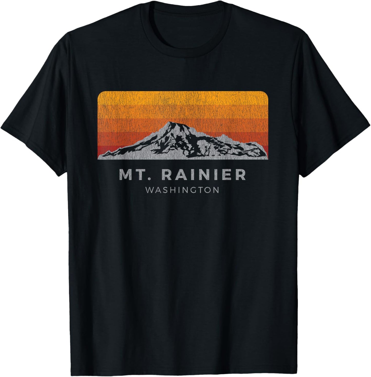Vintage Mt Rainier - Sunset Edition T-Shirt - T-Shirt | Black