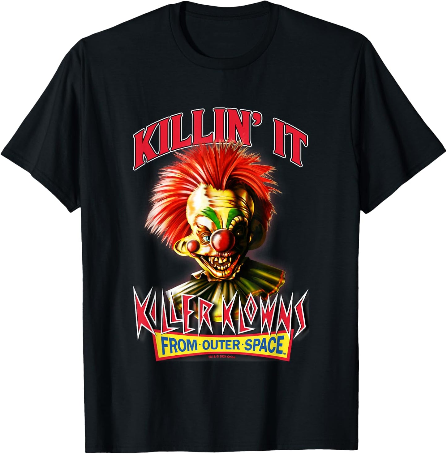 Killer Klowns from Outer Space Killin' It Scary Clown Poster , Black, S T-Shirt - T-Shirt | Black