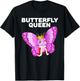 Butterfly Queen Girls' Butterfly | Women's Butterfly , black T-Shirt - T-Shirt | Black