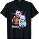 Kids Gabby's Dollhouse Group Christmas Character Snowflake Panels T-Shirt - T-Shirt | Black