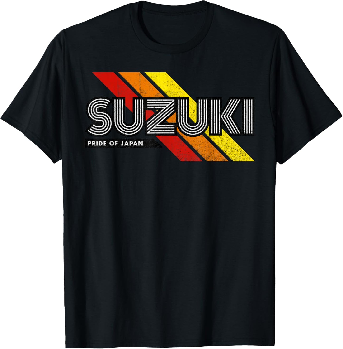 Suzuki Japanese Surname Retro Vintage , black T-Shirt - T-Shirt | Black