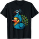 Peacock Duck T-Shirt - T-Shirt | Black