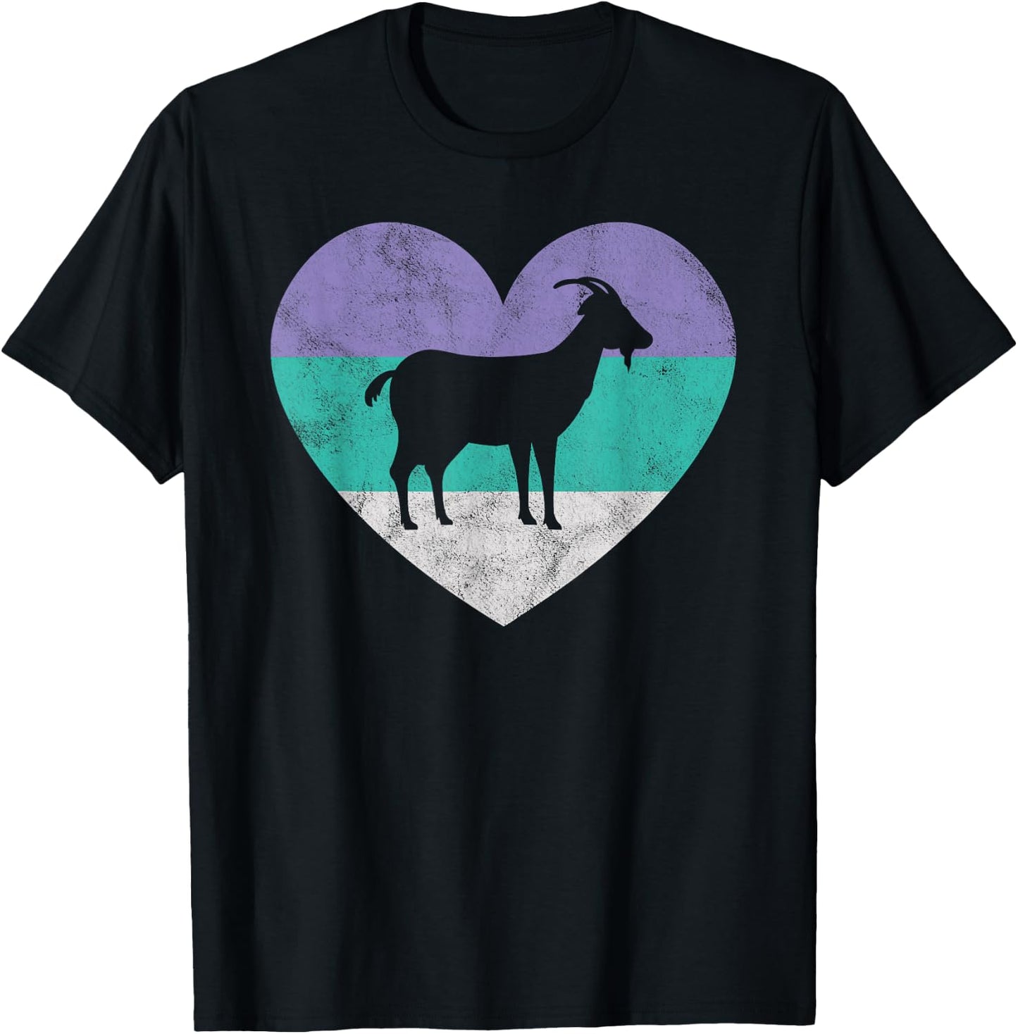 Goat Gift & Girls Retro Cute T-Shirt - T-Shirt | Black