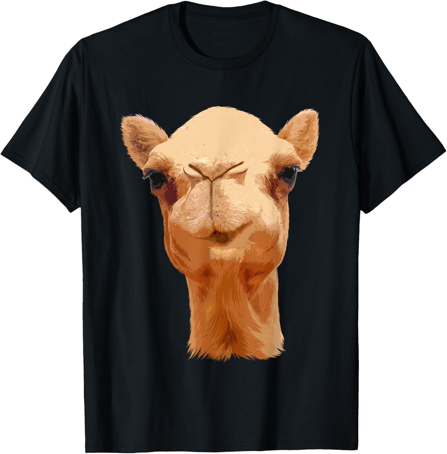 Camel Women Animal Face African Safari Camel Lover T-Shirt - T-Shirt | Black