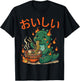 Dino Kaiju Monster Ramen Cute Japanese Kids Women Men T-Shirt - T-Shirt | Black