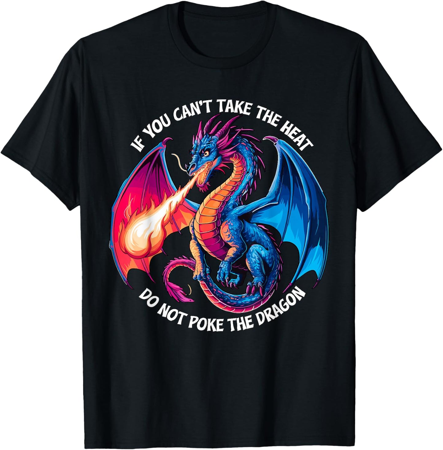 If you can't take the Heat don't Poke the Dragon T-Shirt - T-Shirt | Black