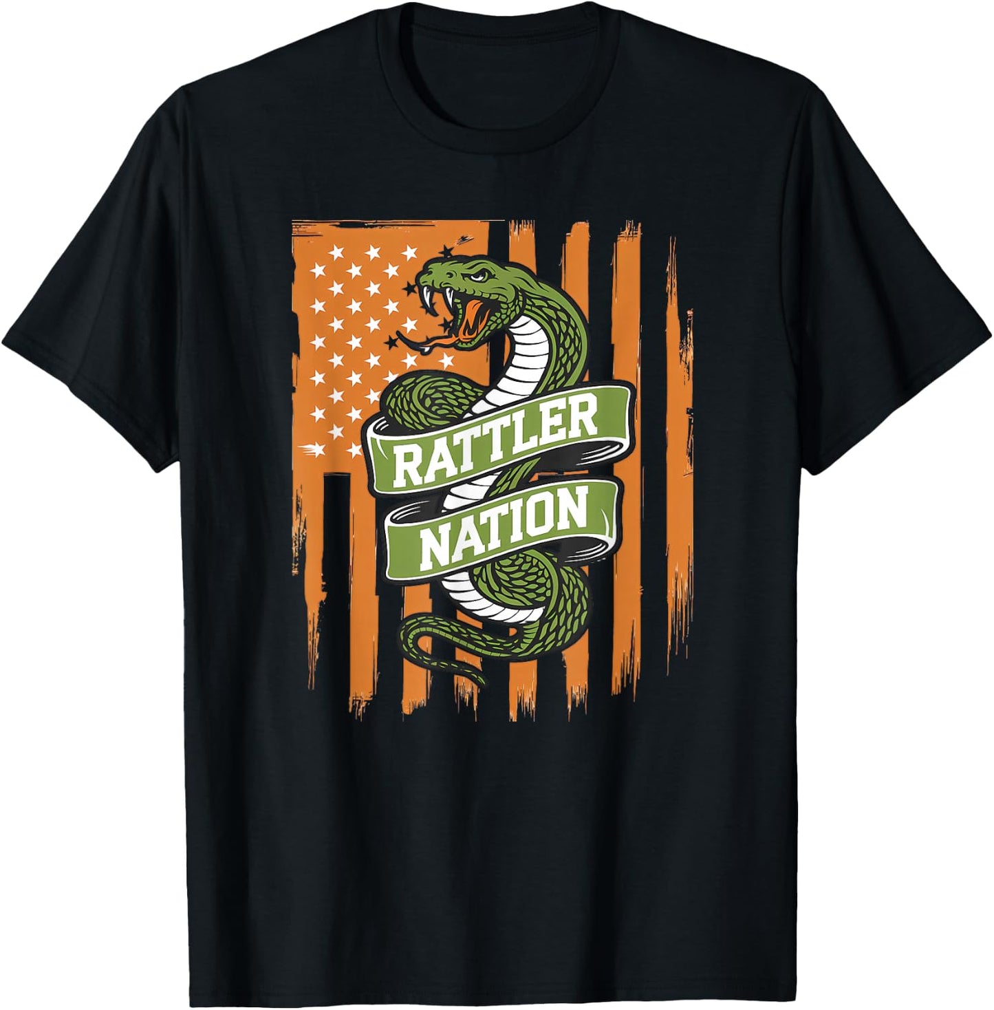 Rattler Nation - Patriotic Snake T-Shirt - T-Shirt | Black