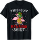 Flamingo This Is My Hawaiian Shirt Tropical Party Women Girl T-Shirt - T-Shirt | Black