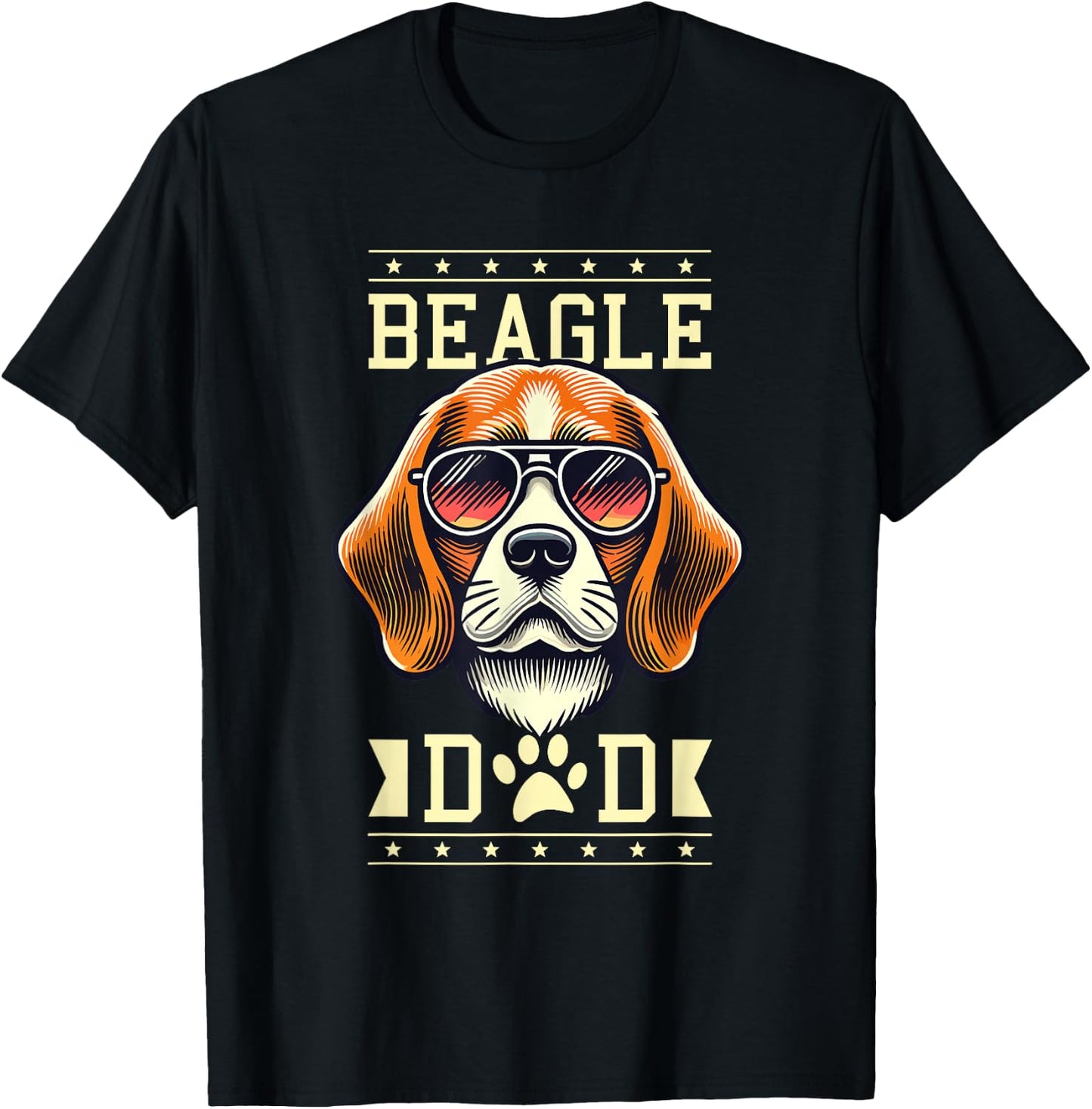 Beagle Dad Beagles , Black, S T-Shirt - T-Shirt | Black