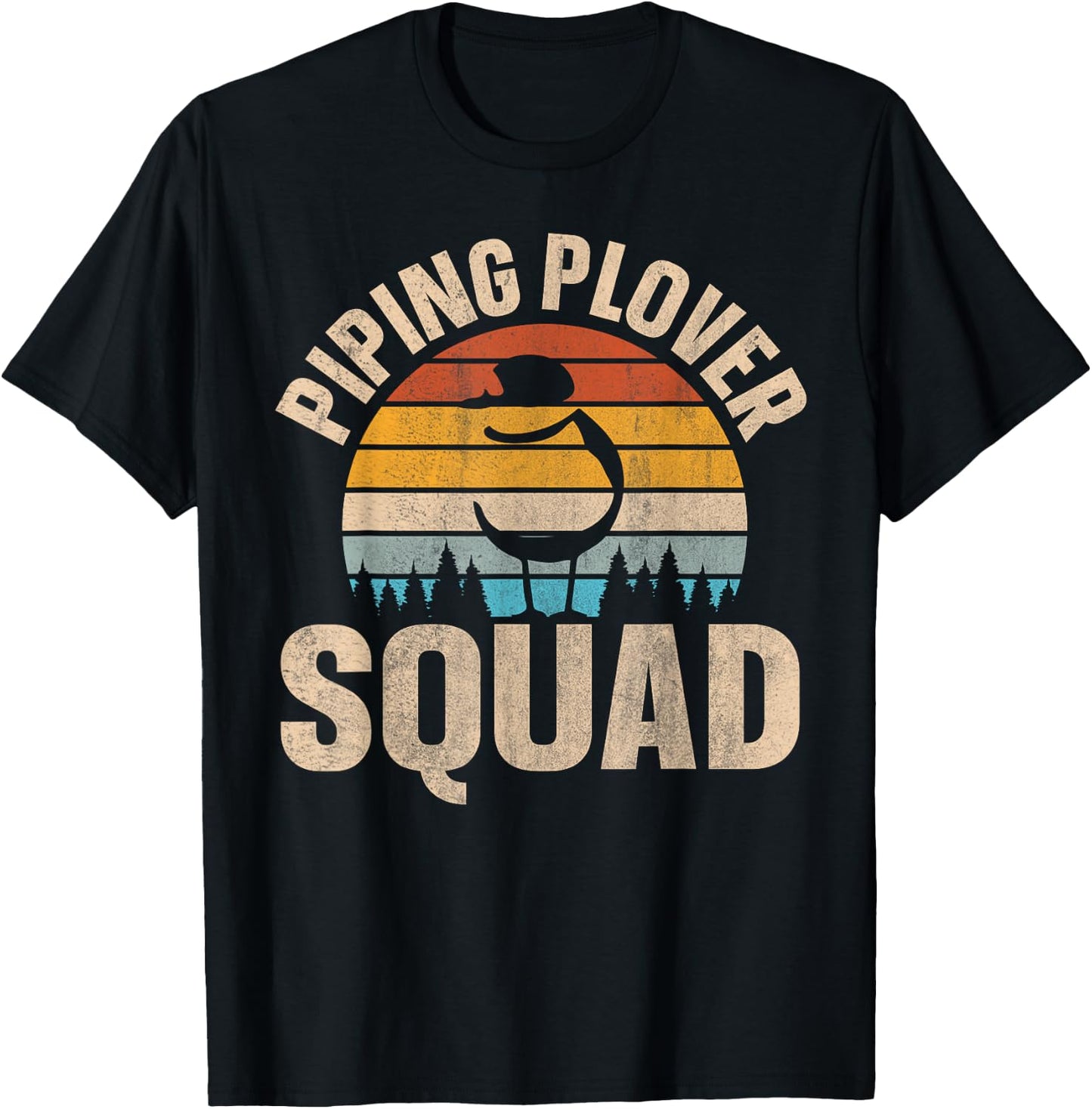 Piping Plover Squad Design for a Piping Plover expert T-Shirt - T-Shirt | Black