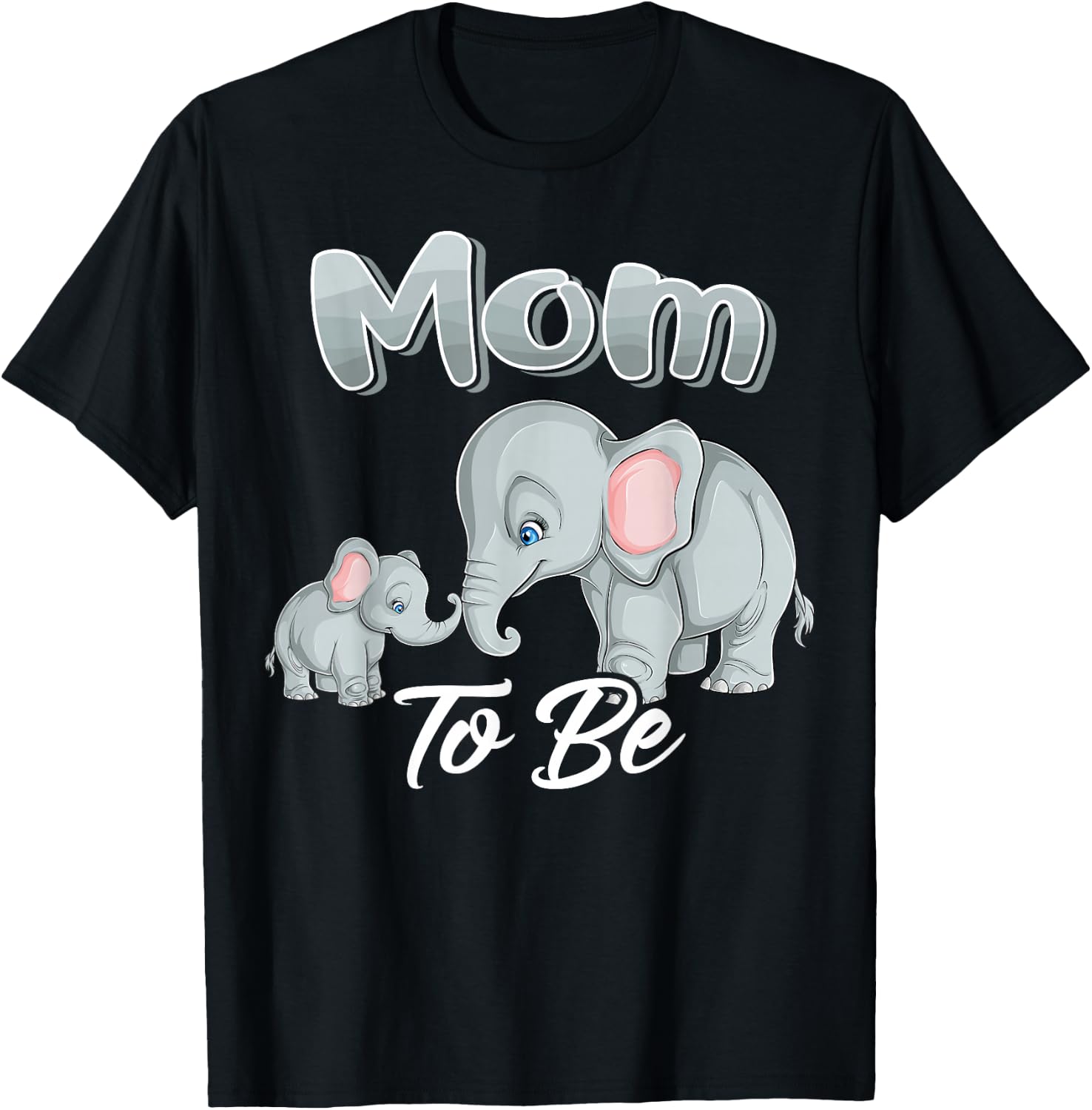 Soon Mom to Be Elephants for Baby Shower Gender Reveal Women T-Shirt - T-Shirt | Black