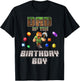 Dad Of The Birthday Boy Video Gamer Pixel Number T-Shirt - T-Shirt | Black