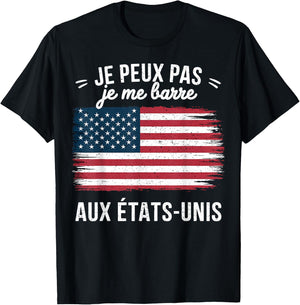 I Can't I Bar USA USA Flag America , Black, S T-Shirt - T-Shirt | Black