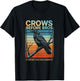 Crows Before Bros - Fun Crow Lover Design T-Shirt - T-Shirt | Black