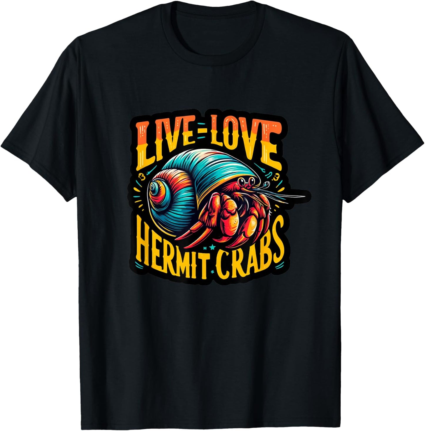 Hermit Crab Lover Shirt Ocean Animal Pet Hermit Crabs T-Shirt - T-Shirt | Black