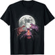 Three Hippo Howling At Moon - Funny Hippo Lovers T-Shirt - T-Shirt | Black