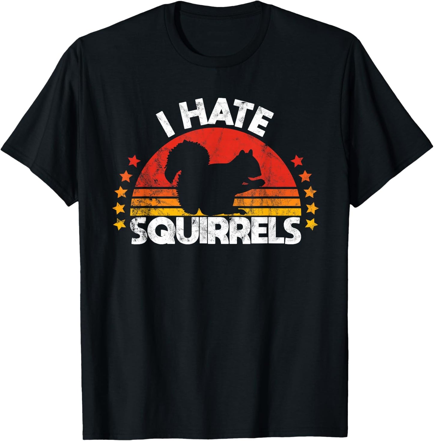 Squirrel hunting i hate squirrel hunter retro design T-Shirt - T-Shirt | Black
