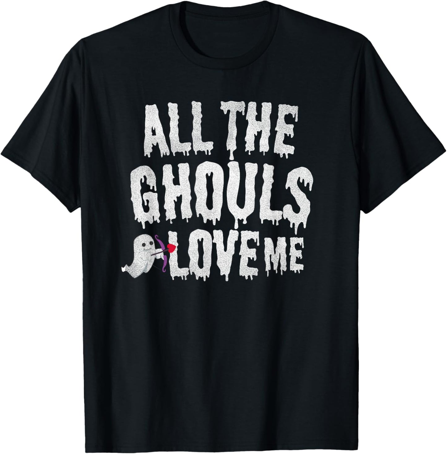 All the Ghouls Love Me, cute, funny boys Halloween . T-Shirt - T-Shirt | Black