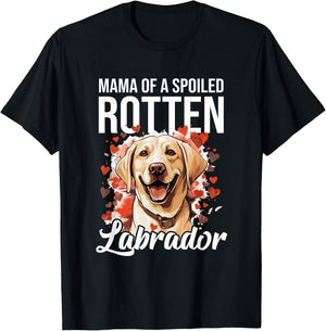Labrador Dog Breed Pet - Mama of a Spoiled Rotten Labrador Women Kids T-Shirt - T-Shirt | Black