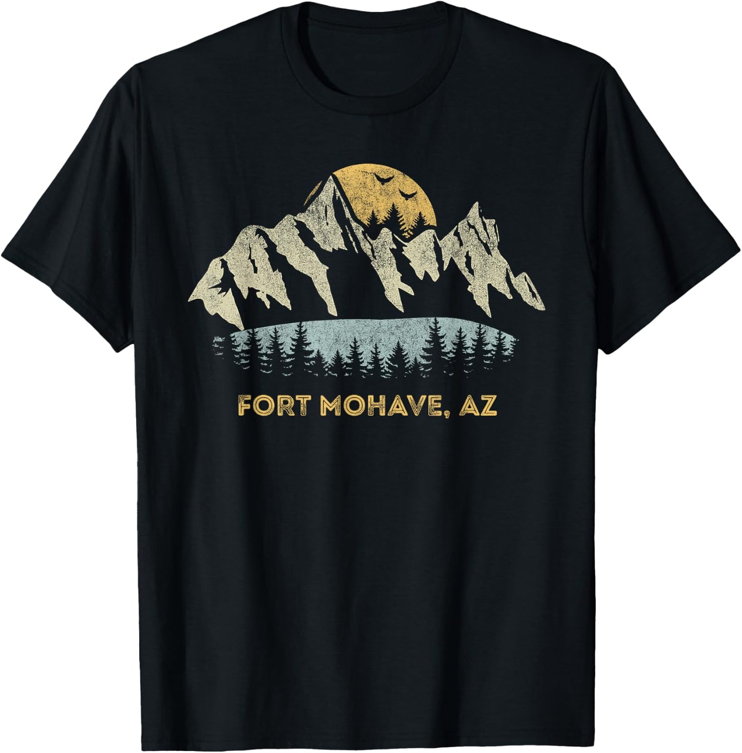 Fort Mohave Arizona Mountain Sunset Sunrise AZ T-Shirt - T-Shirt | Black