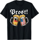 Prost Beer German American Flag T shirt Oktoberfest Men Mug T-Shirt - T-Shirt | Black