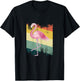 Vintage Pink Bird Pink Natural Flamingo Lady Pink Gift T-Shirt - T-Shirt | Black