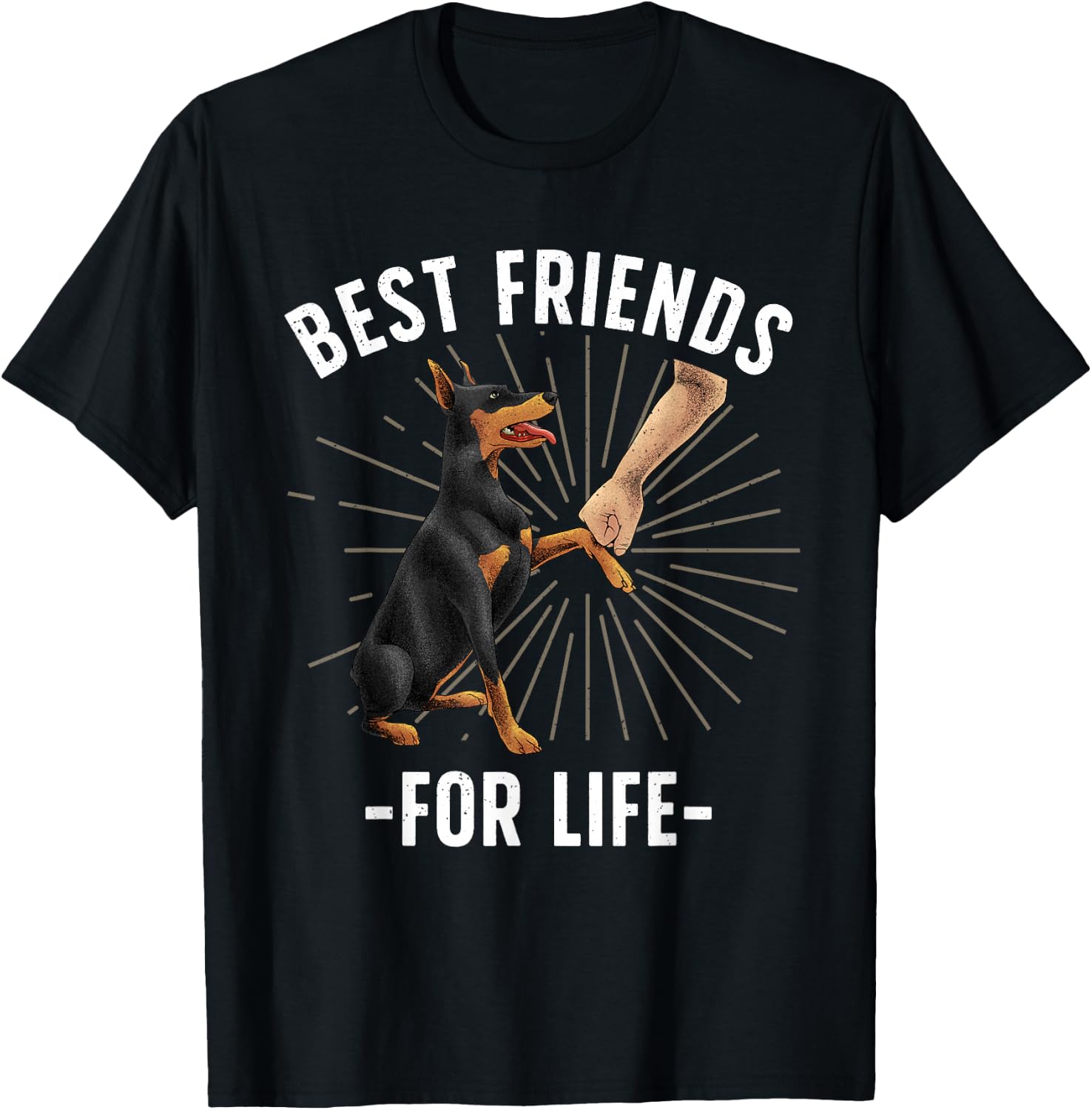 Funny Doberman Design Women Doberman Pinscher Lovers T-Shirt - T-Shirt | Black