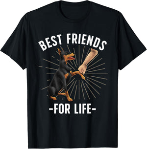 Funny Doberman Design Women Doberman Pinscher Lovers T-Shirt - T-Shirt | Black