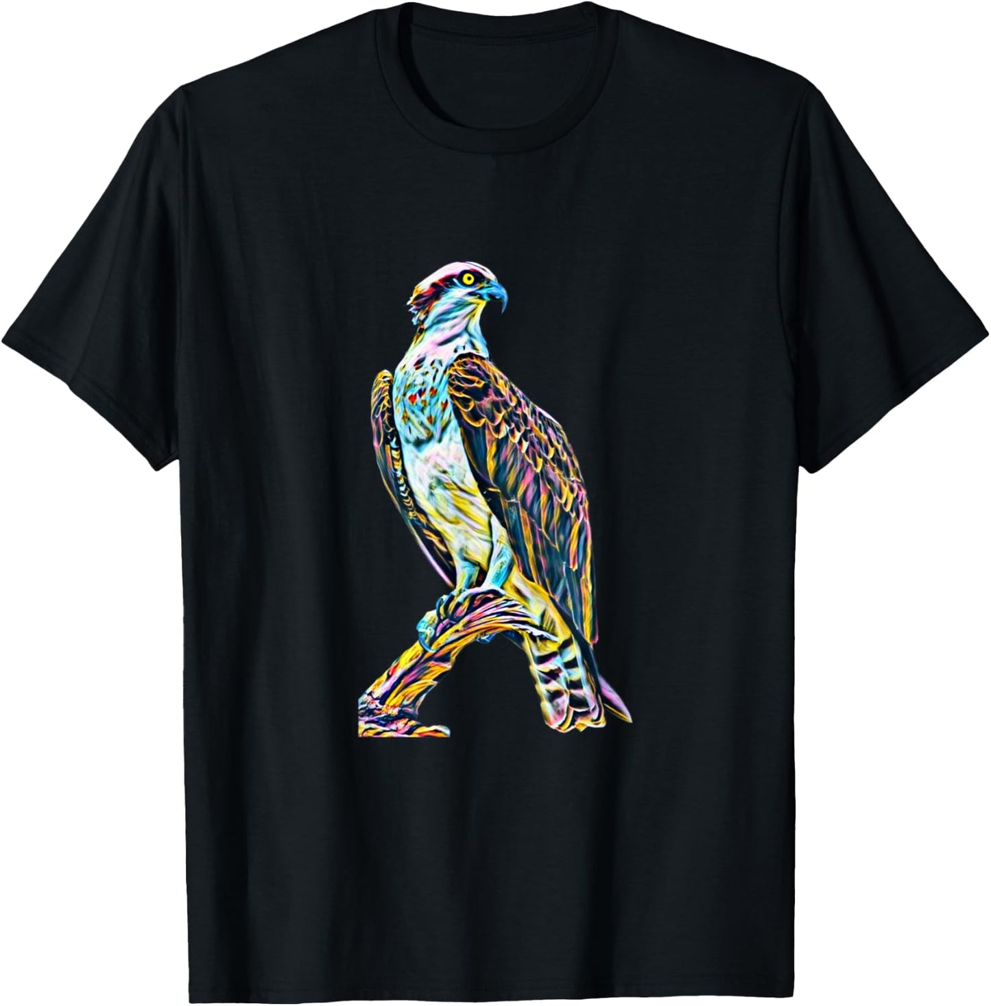 Hawk Bird of Prey Motif Beak Claws Birds colorful Falcon T-Shirt - T-Shirt | Black