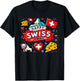 Happy Swiss Day Switzerland National Day Swiss Flag T-Shirt - T-Shirt | Black