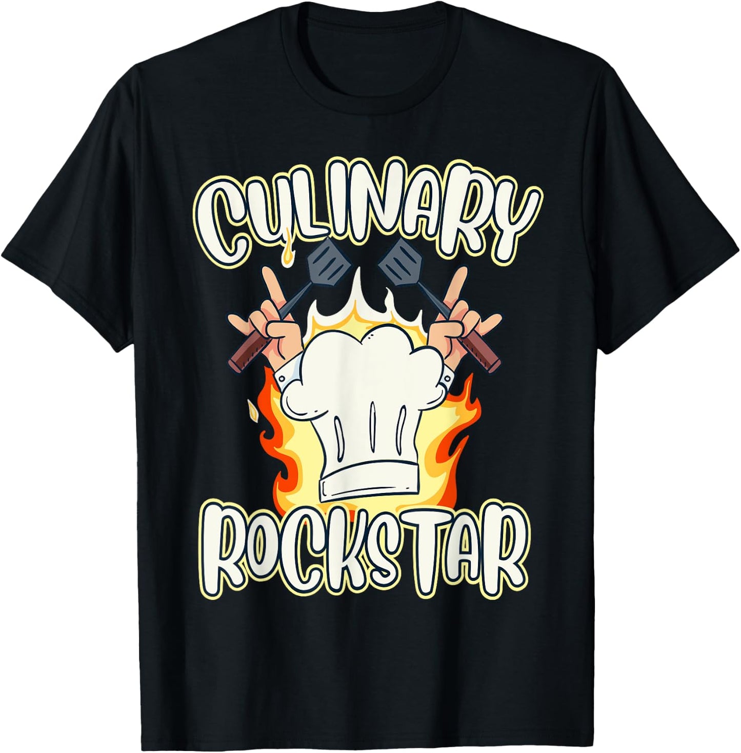 Culinary Rockstar Cooking T-Shirt - T-Shirt | Black